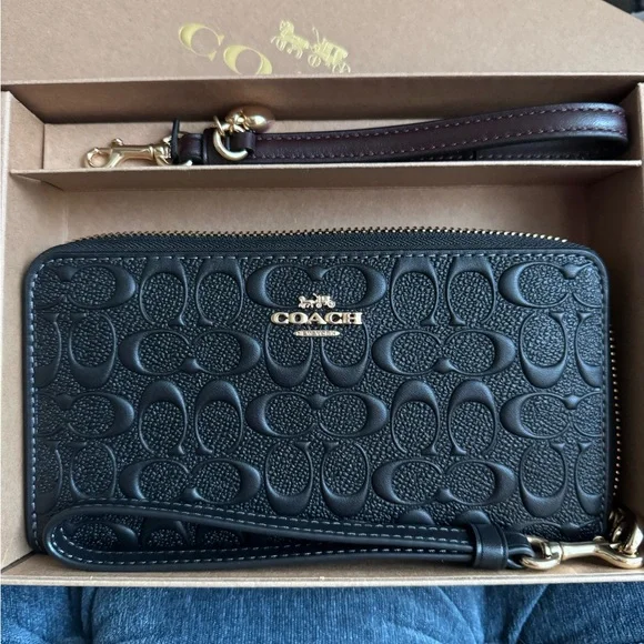 Coach Zip Around wallet in Signature Leather in Gift Box - Picture 6 of 10